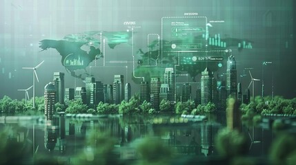 An infographic depicted in green and white, illustrating statistics of global renewable energy growth