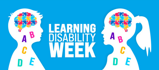 Wall Mural - June is Learning Disability Week background template. Holiday concept. use to background, banner, placard, card, and poster design template with text inscription and standard color.