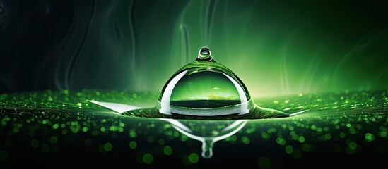 Fototapete - An image of a water droplet with available space for copying. Creative banner. Copyspace image
