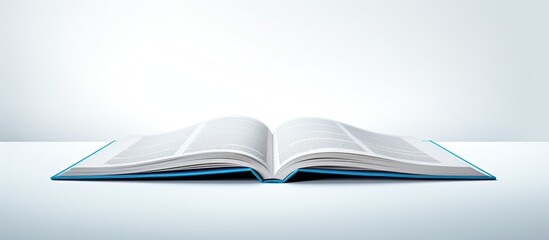 Fototapete - Isolated on a white background a close up copy space image showcases an open binder book