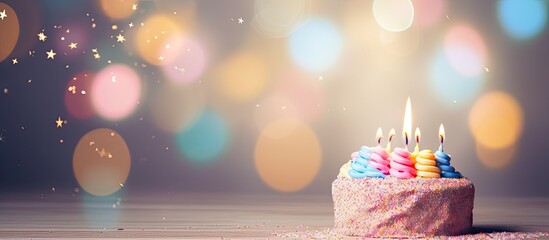 Aufkleber - A beautiful happy birthday decoration with copy space celebrating the first year of a child s life