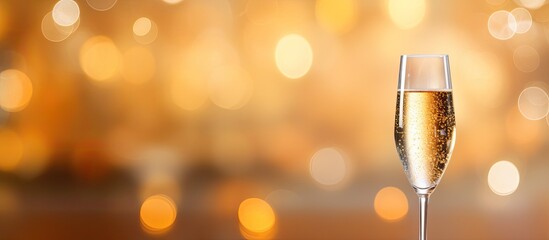 Wall Mural - a bokeh image with a background that resembles the color of champagne. creative banner. copyspace im
