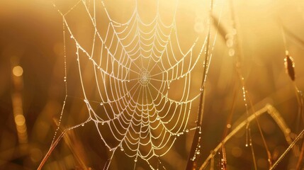 dew on a spider s web