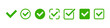 © Cezar_911 - Check mark icons. Check marks symbol, logo. Green checkmark Illustration. Vector.