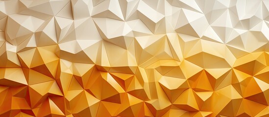 Aufkleber - A copy space image featuring a yellow or brown and white facet texture as the background wall