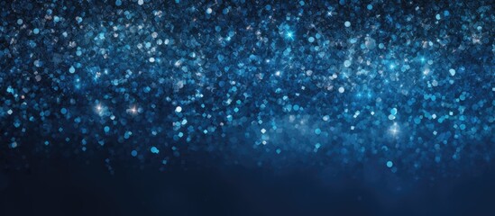 Fototapete - Abstract gradient dark blue light silver sparkle backdrop with navy blue color shiny glitter Christmas texture Perfect for bokeh copy space image