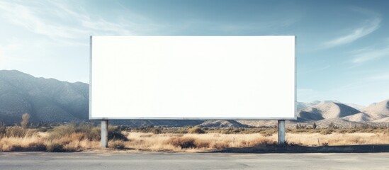 Wall Mural - Blank billboard with ample copy space image awaiting new advertisement