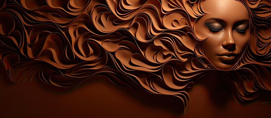 Poster - The image has a brown background. Creative banner. Copyspace image