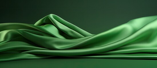 Fototapete - High resolution green textile with copy space image