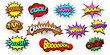 Comic speech bubble with different emotions