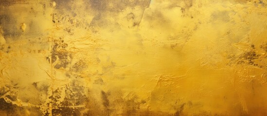 Aufkleber - A textured concrete wall with a vibrant gold paint finish perfect for showcasing copy space in images