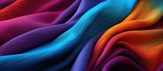 Aufkleber - A vibrant and textured background with a colorful blanket pattern perfect for adding copy space to images