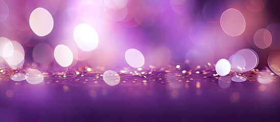 Wall Mural - a visually captivating purple bokeh creates an abstract backdrop with ample copy space for images