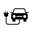 Ev charging point icon, Electric car charge parking sign, Eco friendly vehicle concept, Vector illustration
