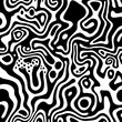 Intricate black and white design mimicking topographic map lines, ideal for backgrounds, wallpaper, or creative graphic projects