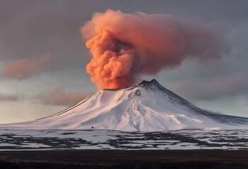 Canvas Print - A view of a Volcano in Iceland