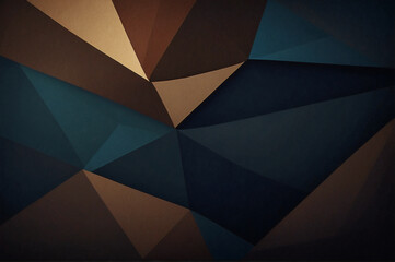 Wall Mural - Dark blue and brown polygon shapes background