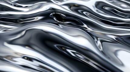 Wall Mural - abstract metallic background with some smooth lines in it (3d render)