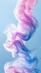 Wall Mural - A blue and pink smokey line with a purple and blue swirl