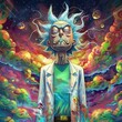 Rick and Morty Art Design - Cartoon Characters in Hallucinogenic Style