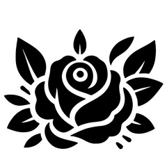 Wall Mural - black and white rose