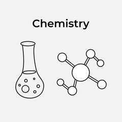 Chemistry chemical elements icon art symbol illustration design vector