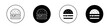 Hamburger icon set. bun bread burger vector symbol. cheeseburger sign in black filled and outlined style.