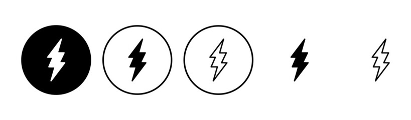 Wall Mural - lightning icon set. electric icon vector. power icon. energy sign