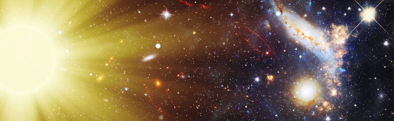 Wall Mural - magic color galaxy. infinite universe and starry night. bright star nebula. distant galaxy. abstract