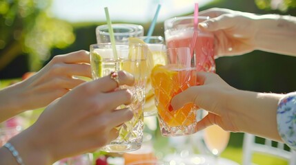 Cheers to summer soirees! .#summer #soirees #drinks #cheers #friends #fun