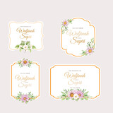 Fototapeta Tulipany - beautiful floral summer and autumn labels design