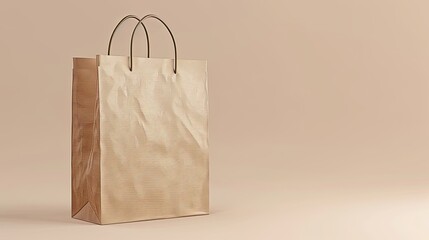 Wall Mural - 3D Brown Paper Bag Mockup