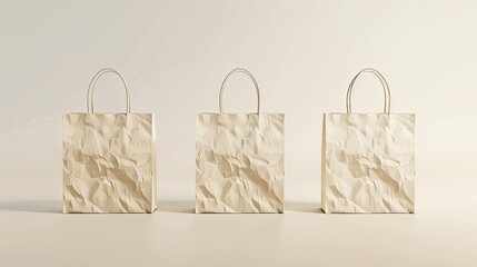 Wall Mural - 3D Brown Paper Bag Mockup