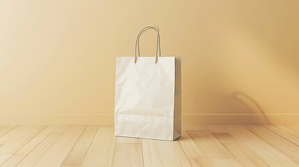 Brown Paper Bag Mockup 3d