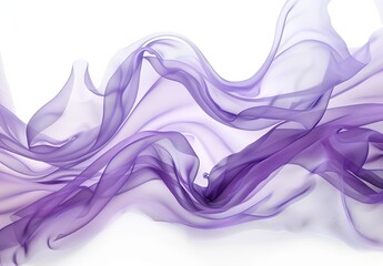 Sticker - Digitally designed image of flowing, translucent purple fabric creating a sense of elegance and fluidity