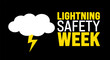June is Lightning Safety Week background template. Holiday concept. use to background, banner, placard, card, and poster design template with text inscription and standard color.