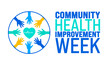 © Neelrong - June is Community health improvement week background template. Holiday concept. use to background, banner, placard, card, and poster design template with text inscription and standard color.