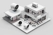 Smart surveillance cameras monitor networks remotely with modern technology and authentication for security.