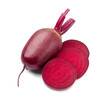 Beet root and slick beetroot on white backgrounds