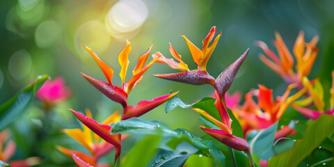 Sticker - A bunch of flowers with orange and yellow petals