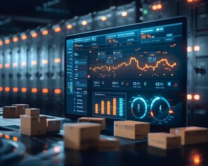 Poster - Real Time E Commerce Analytics Dashboard Showing Sales and Traffic Statistics for Online Business Performance Monitoring and Decision Making