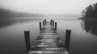 © CreativeIMGIdeas - A wooden pier is in front of a lake
