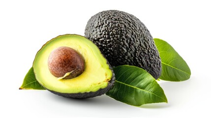 Amazing looking avocado on a White background. Stock photo