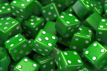 green Dice Background | Fun and Playful Design | Game Night, Casino, Chance, Lucky Dice, Vibrant green, Gaming Decor, close shot, showing 4, 2
