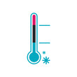 thermometer icon isolated on white