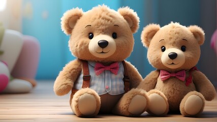 With its carefree look, big smile, and humorous cartoon-style demeanor, the cute teddy bear oozes a lively charm that makes people smile and appreciate its cheerful presence.