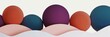 Colorful Abstract Easter Eggs in Soft Curved Landscape.