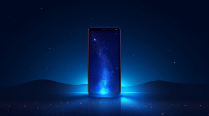 Smartphone mobile screen, technology mobile display light. Vector illustration.