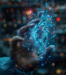 © Xistudio - An advanced digital representation of a human heart held in virtual reality, illustrating the latest innovations in medical technology and cardiac health.