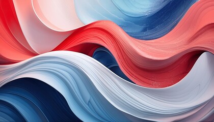 Wall Mural - an abstract red blue and white grainy background in the style of distorted reality colorful animation stills swirling vortexes abstract minimalism smooth curves distorted and elongated forms